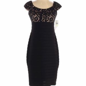 London Times black cocktail dress, new with tags